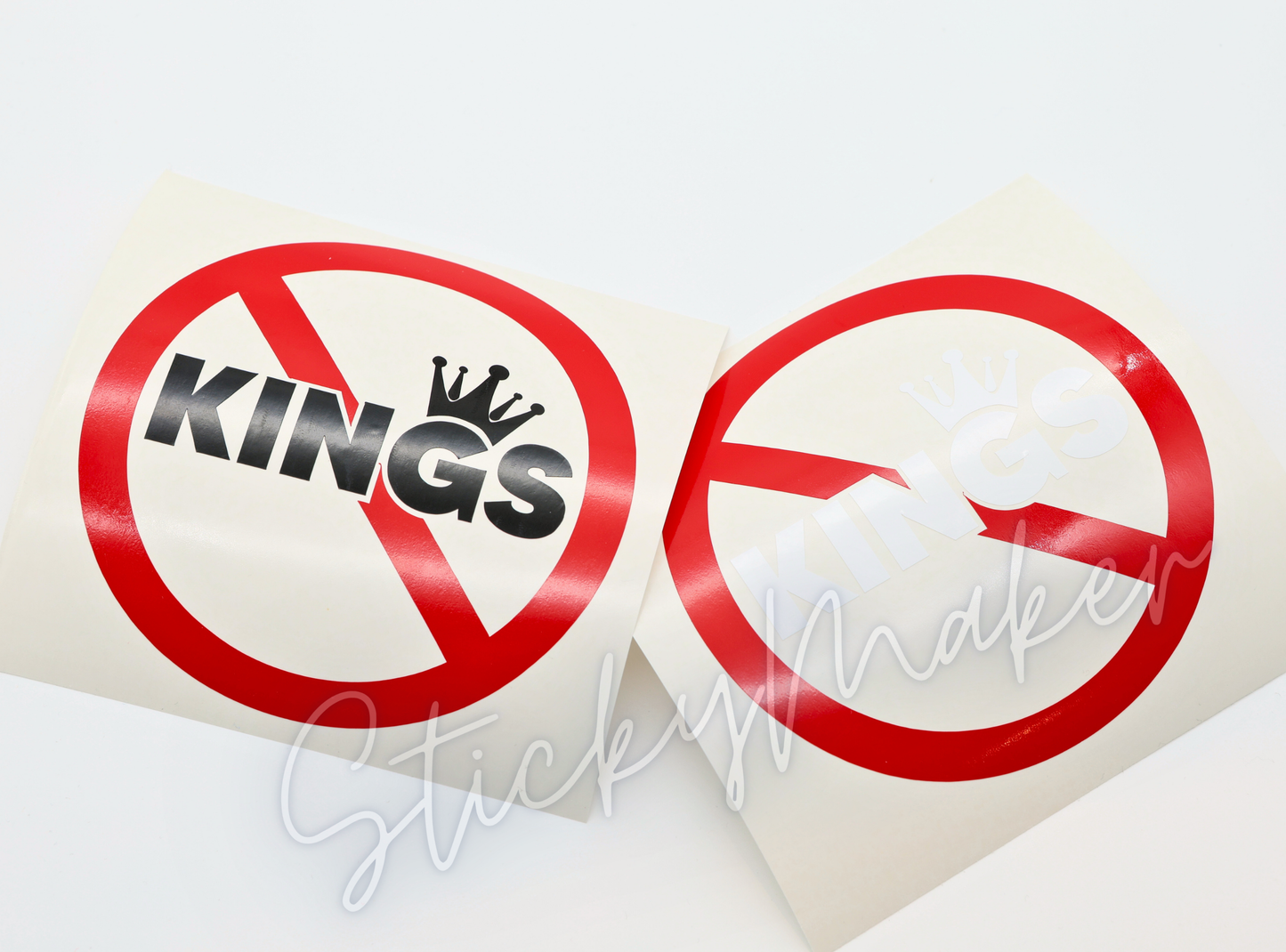 No Kings Vinyl Decal – Anti-Trump Sticker | No Kings Live Here | Weatherproof Bumper Sticker | Sticker Vinyl Decal Anti Trump Donald Trump