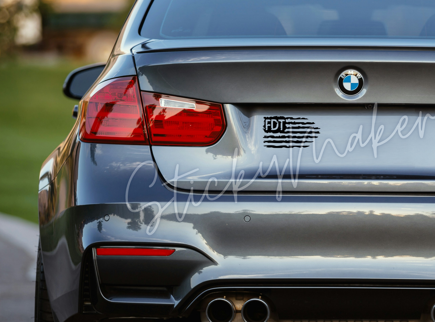 FDT Distressed Vinyl Decal – Anti-Trump Sticker | Weatherproof Bumper Sticker | Sticker Anti Trump Donald Trump USA Flag United States Flag