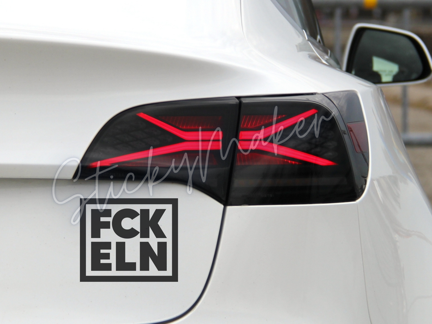 FCK ELN Vinyl Decal | Bumper Sticker | Anti Elon Tesla | High Quality Waterproof Fuck Elon | 63 Colors Anti-Elon Tesla