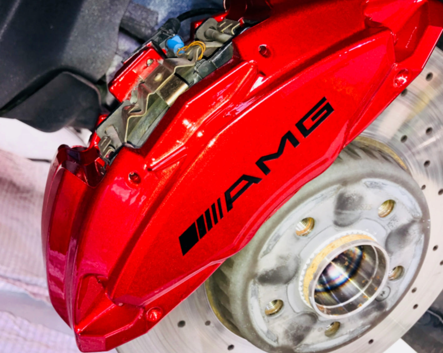 8 x Mercedes AMG Brake Caliper Vinyl Decal Stickers | Mercedes Benz | Calipers - Sticky Maker