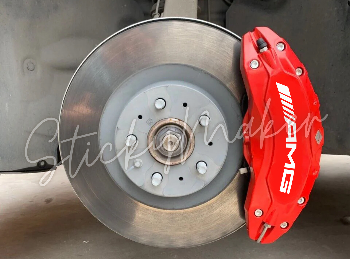 10 x Mercedes AMG Curved Brake Caliper Vinyl Decal Stickers | Mercedes Benz | Calipers