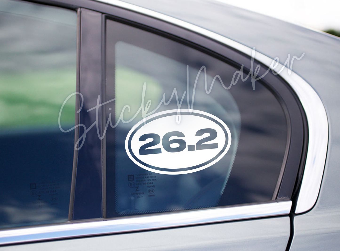 Marathon Race Runner Vinyl Decal Half Marathon Sticker Triathlon 13.1 26.2 10k 5k 3.1 6.2 50 50k | Waterproof | 63 Color Choices