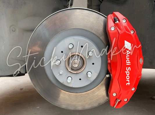 Audi Sport Custom Brake Caliper Vinyl Decals - Set of 8