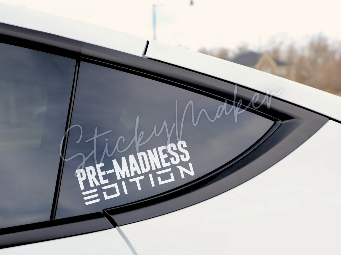 Pre-Madness Edition Vinyl Decal | Bumper Sticker | Anti Elon Tesla | Waterproof | Fuck Elon | 63 Colors Anti-Elon Tesla Pre Madness