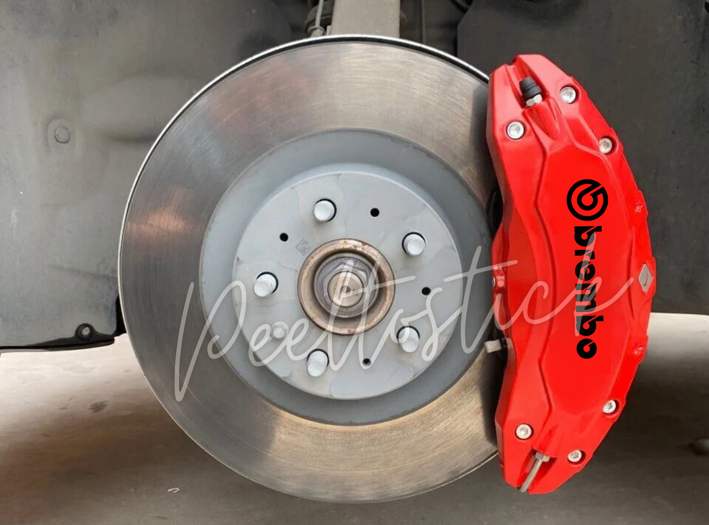 8x Brembo Brake Caliper Decals | Replacement Brake Stickers Brembo | 4 Sizes - Sticky Maker