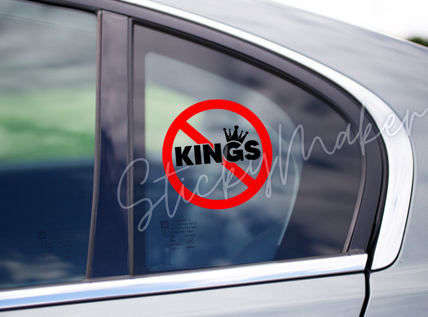 No Kings Vinyl Decal – Anti-Trump Sticker | No Kings Live Here | Weatherproof Bumper Sticker | Sticker Vinyl Decal Anti Trump Donald Trump