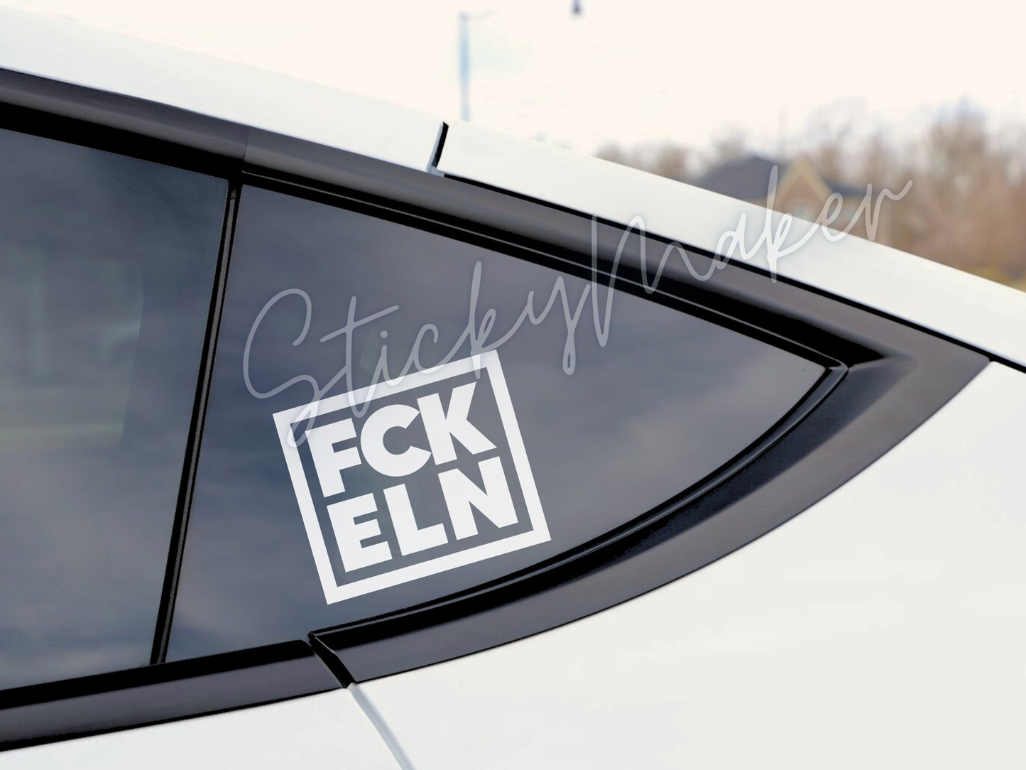 FCK ELN Vinyl Decal | Bumper Sticker | Anti Elon Tesla | High Quality Waterproof Fuck Elon | 63 Colors Anti-Elon Tesla