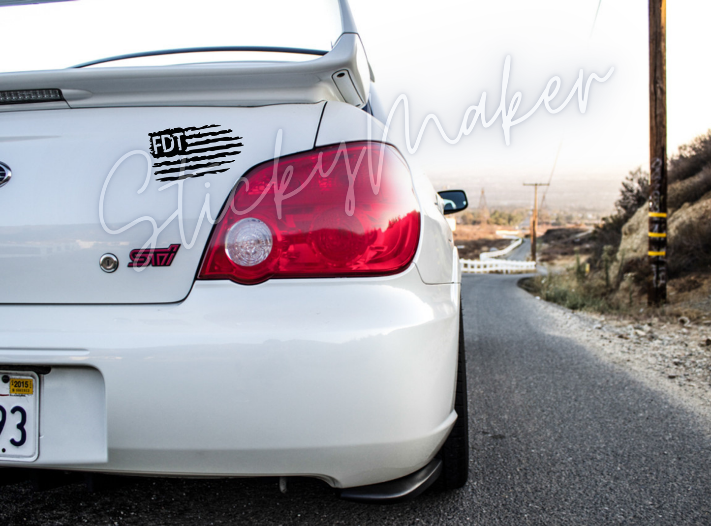 FDT Distressed Vinyl Decal – Anti-Trump Sticker | Weatherproof Bumper Sticker | Sticker Anti Trump Donald Trump USA Flag United States Flag