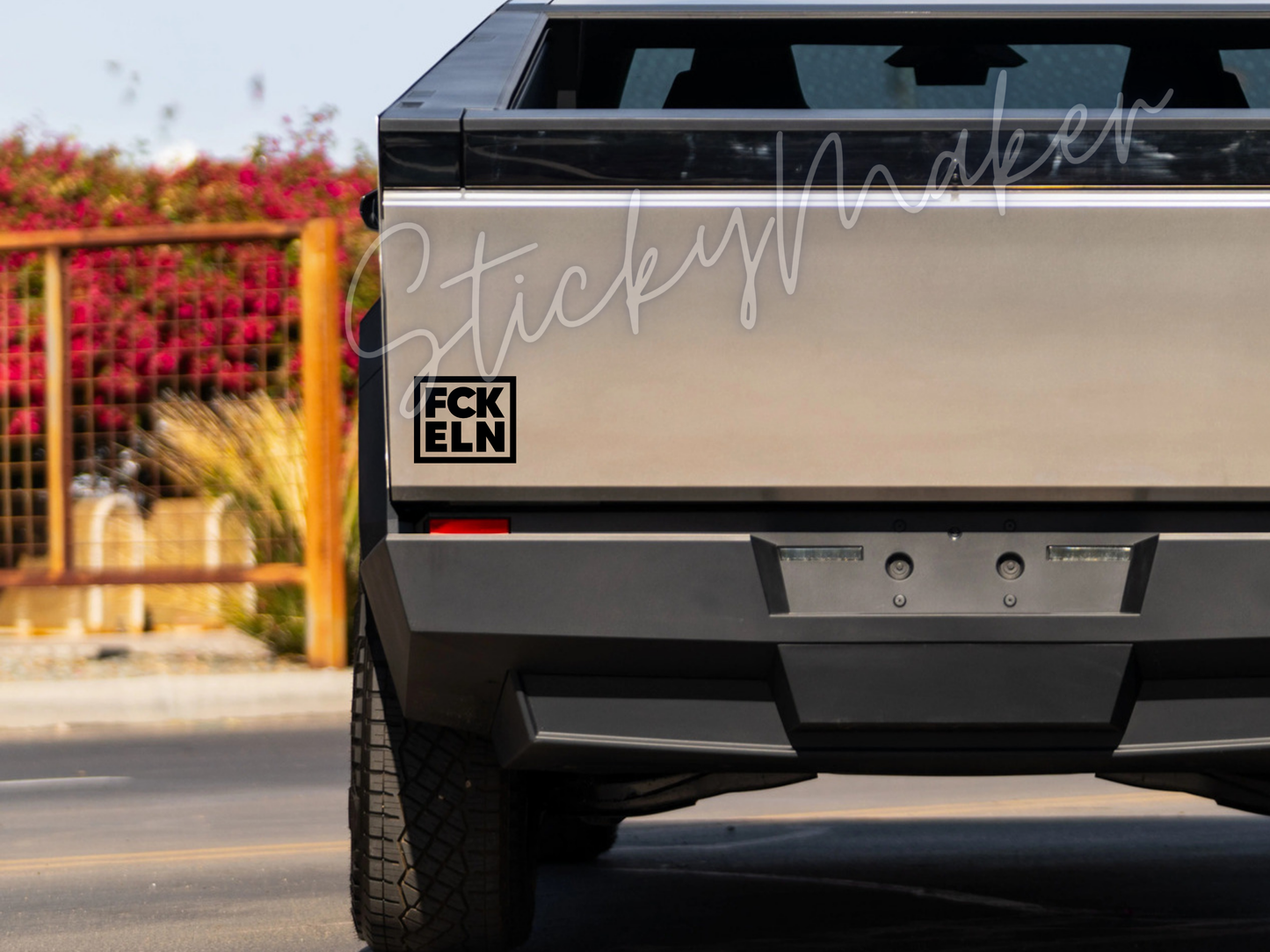 FCK ELN Vinyl Decal | Bumper Sticker | Anti Elon Tesla | High Quality Waterproof Fuck Elon | 63 Colors Anti-Elon Tesla