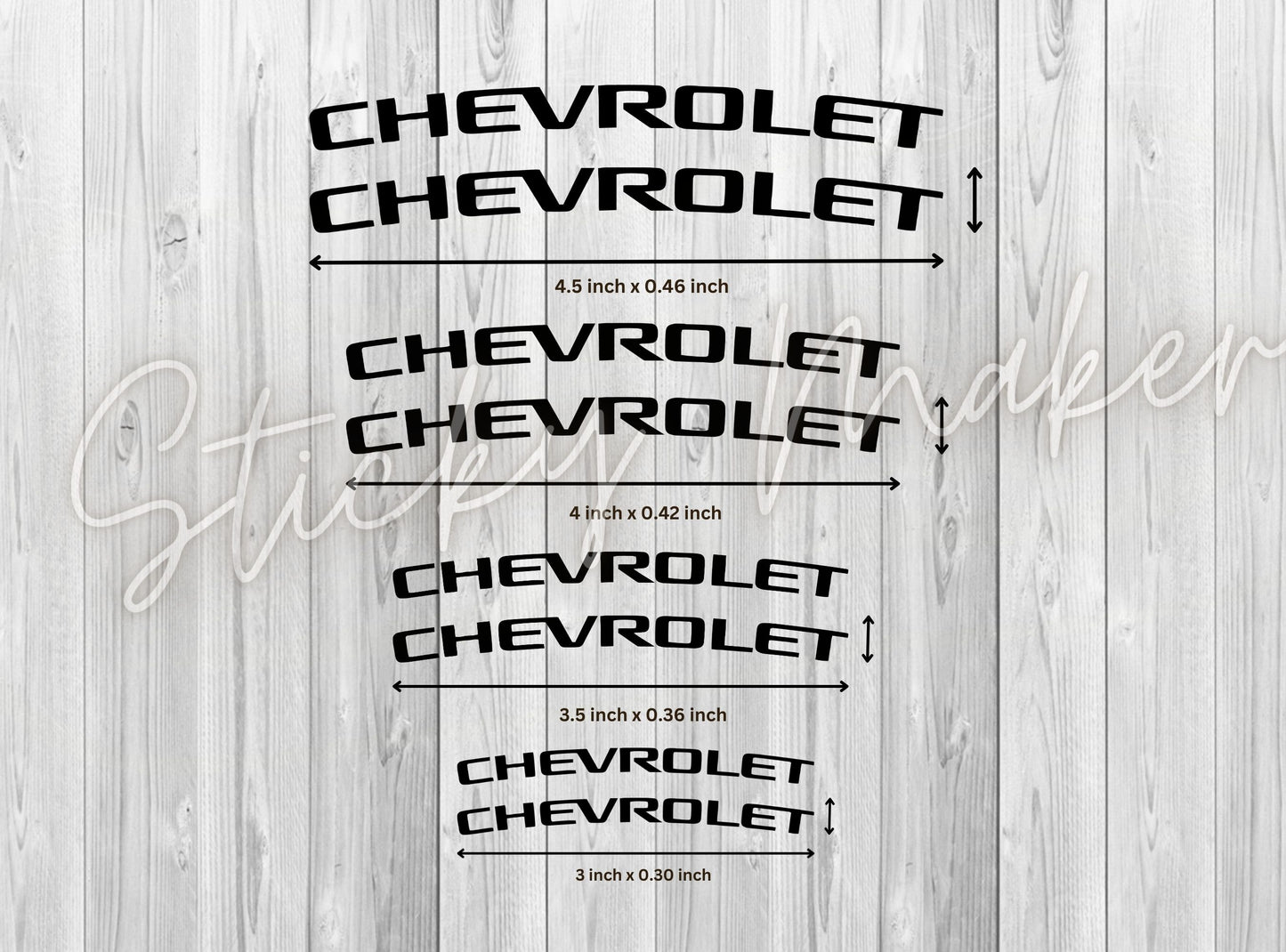 8x Chevrolet Brake Caliper Decals Vinyl | Chevy Caliper Stickers Brakes - Sticky Maker