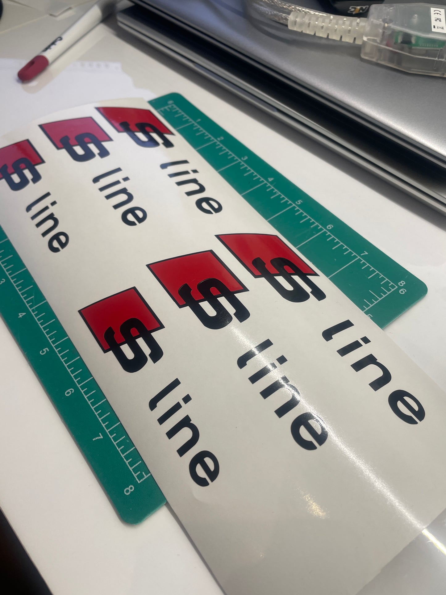 6x Audi SLine Brake Caliper Decals | Replacement Brake Stickers Audi Quattro S Line | 3 Sizes