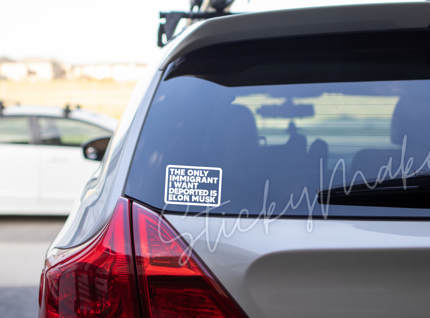The Only Immigrant I Want Deported Is Elon Musk Vinyl Decal | Bumper Sticker | Anti Elon Tesla | High Quality Waterproof UV Resistant
