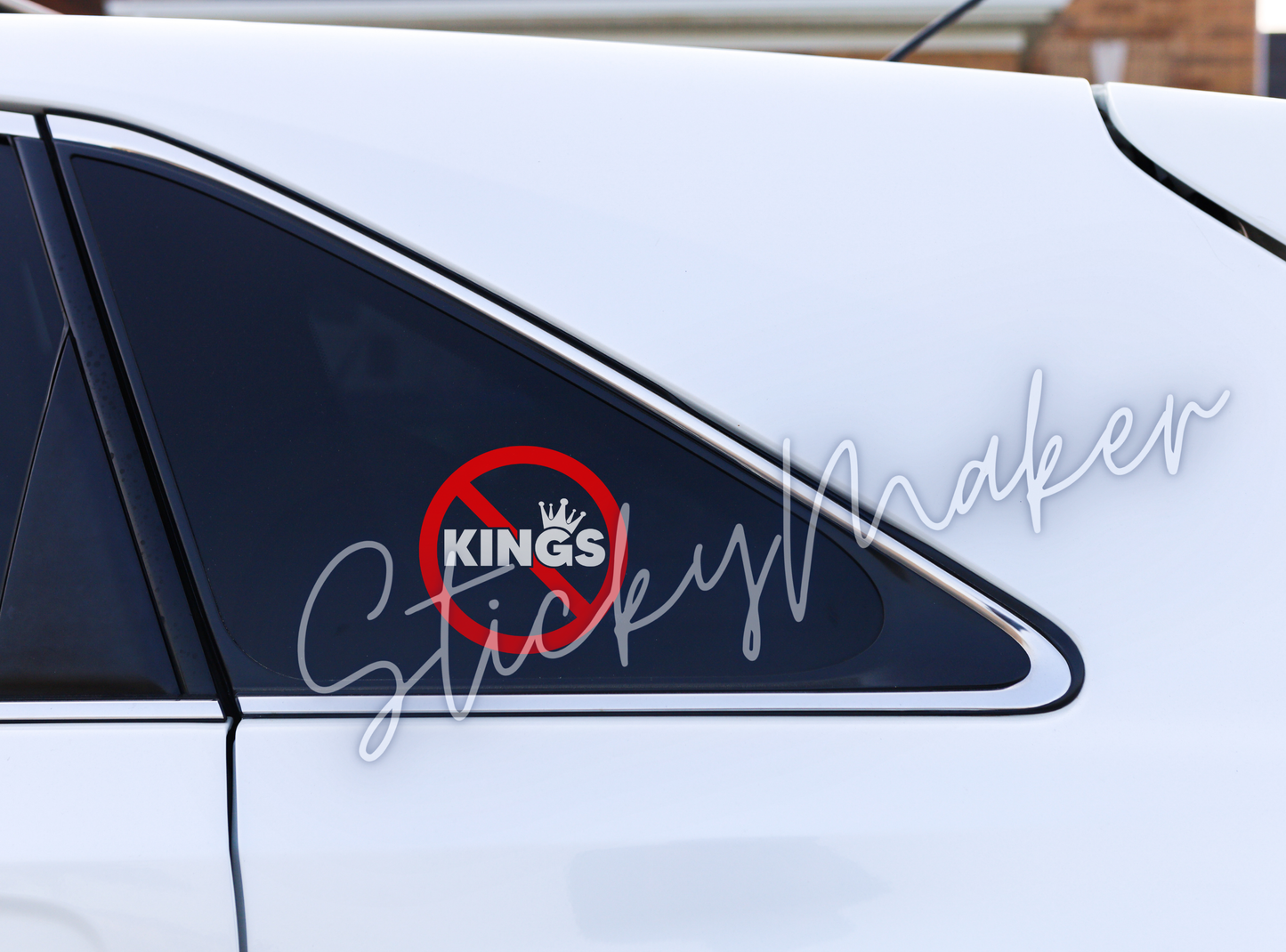 No Kings Vinyl Decal – Anti-Trump Sticker | No Kings Live Here | Weatherproof Bumper Sticker | Sticker Vinyl Decal Anti Trump Donald Trump