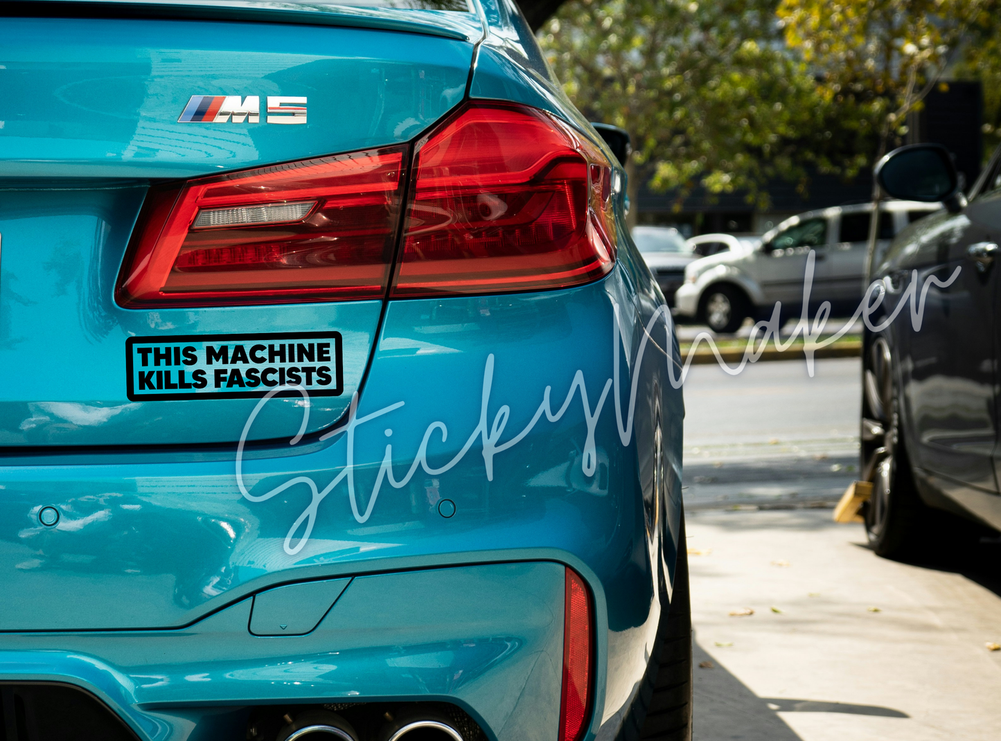 This Machine Kills Fascists Vinyl Decal – Anti-Fascism Stickers | Political Protest Decal | Weatherproof Bumper Sticker | Sticker