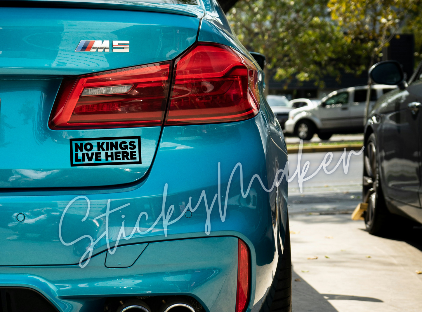 No Kings Live Here Vinyl Decal – Anti-Trump Sticker | No Kings | Weatherproof Bumper Sticker | Sticker Vinyl Decal Anti Trump Donald Trump