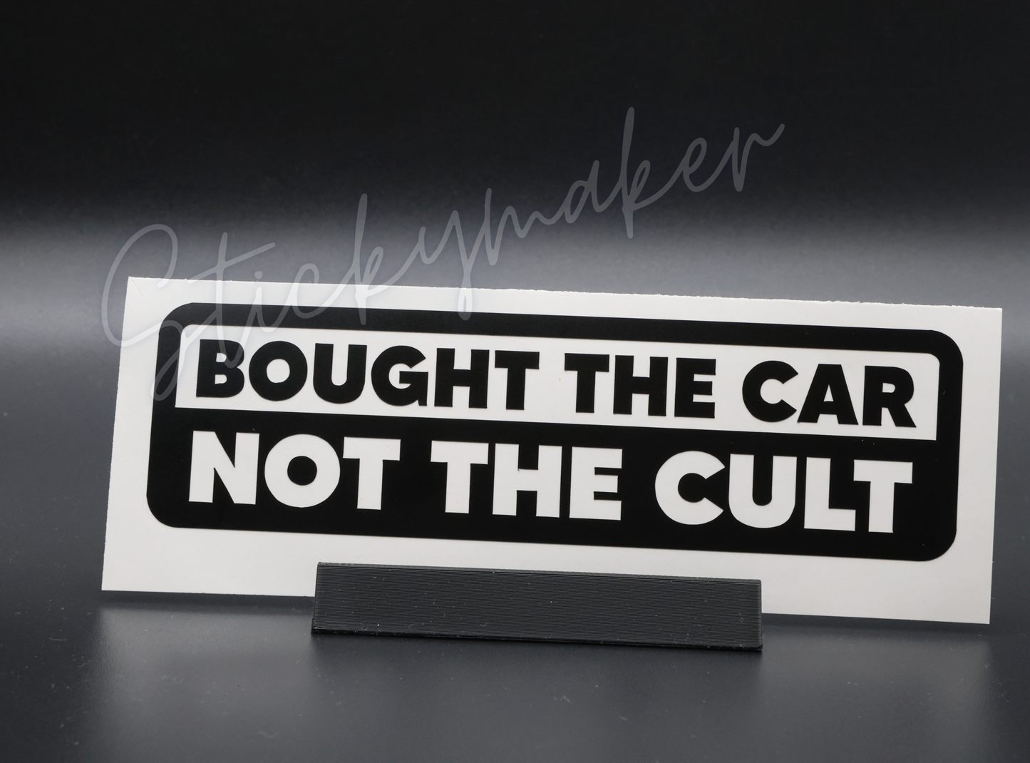 Bought the Car not the Cult Vinyl Decal | Bumper Sticker | Anti Elon Tesla | High Quality Waterproof UV Resistant | 63 Color Choices