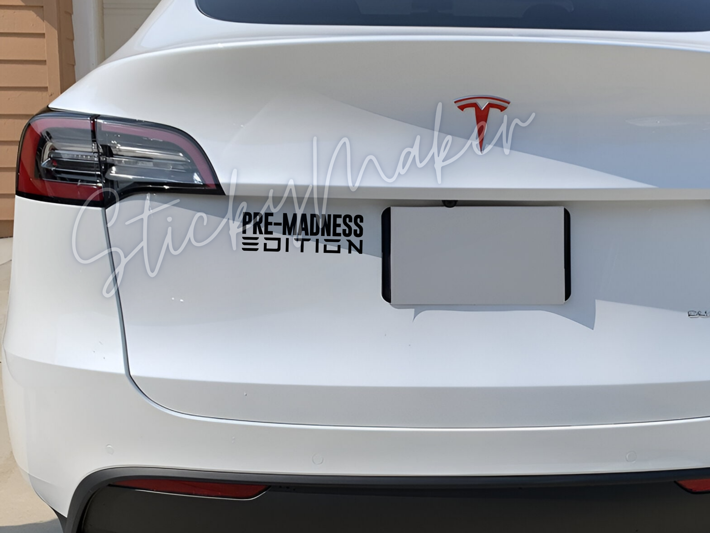Pre-Madness Edition Vinyl Decal | Bumper Sticker | Anti Elon Tesla | Waterproof | Fuck Elon | 63 Colors Anti-Elon Tesla Pre Madness