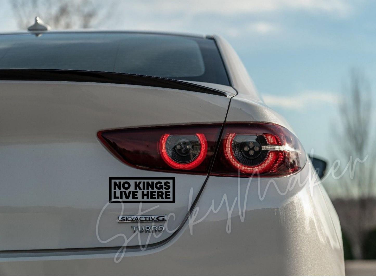 No Kings Live Here Vinyl Decal – Anti-Trump Sticker | No Kings | Weatherproof Bumper Sticker | Sticker Vinyl Decal Anti Trump Donald Trump