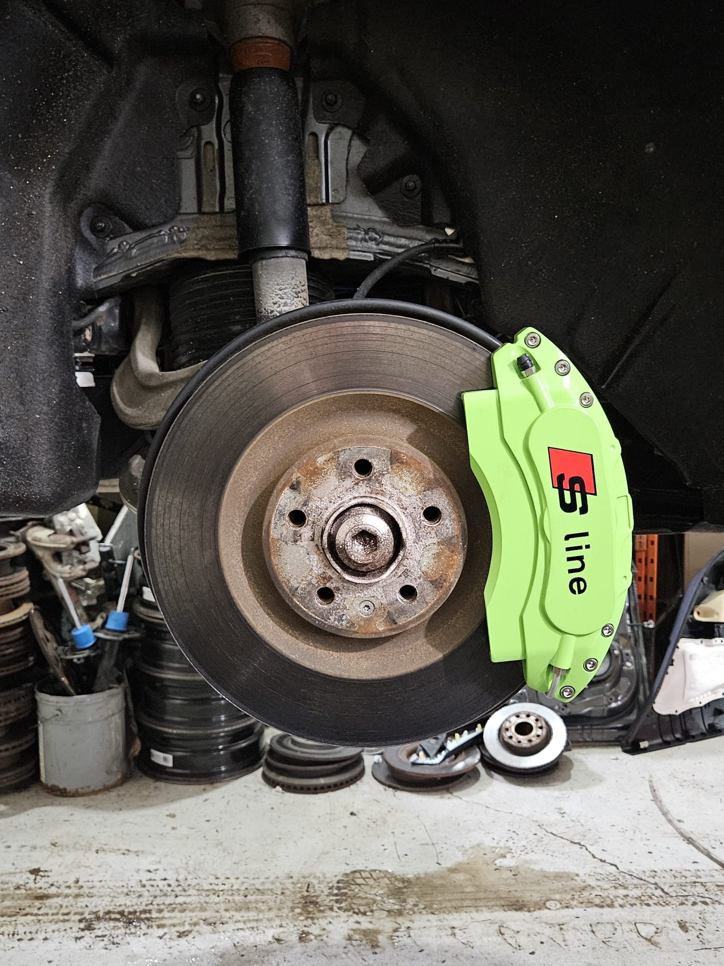 6x Audi SLine Brake Caliper Decals | Replacement Brake Stickers Audi Quattro S Line | 3 Sizes