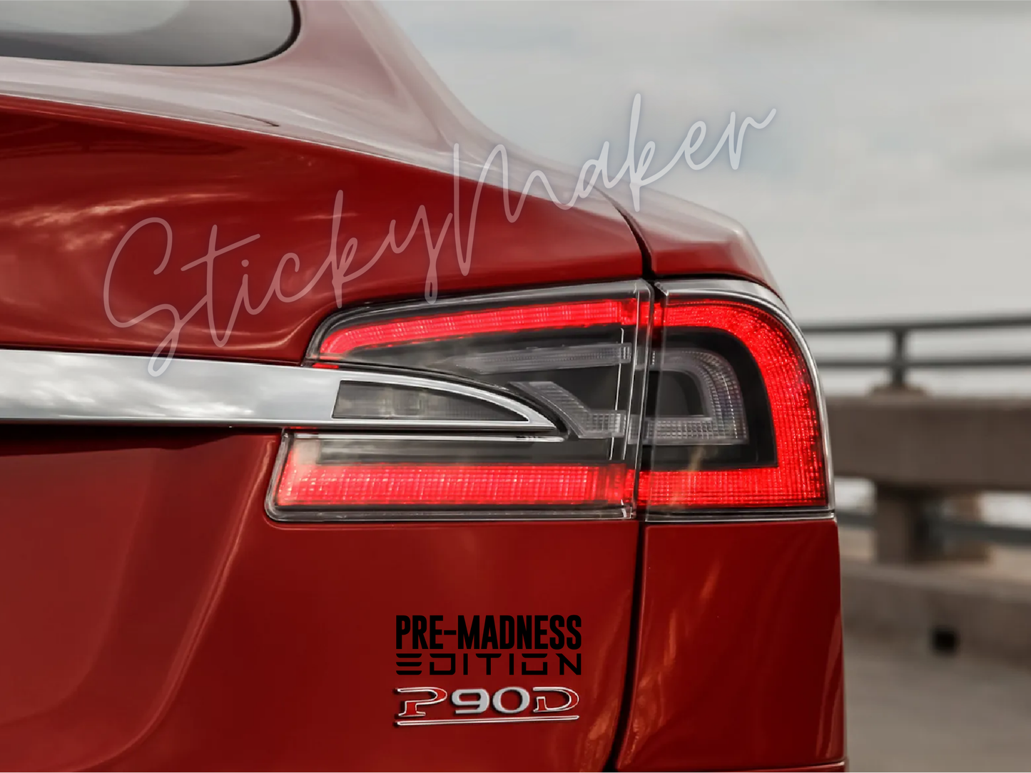 Pre-Madness Edition Vinyl Decal | Bumper Sticker | Anti Elon Tesla | Waterproof | Fuck Elon | 63 Colors Anti-Elon Tesla Pre Madness