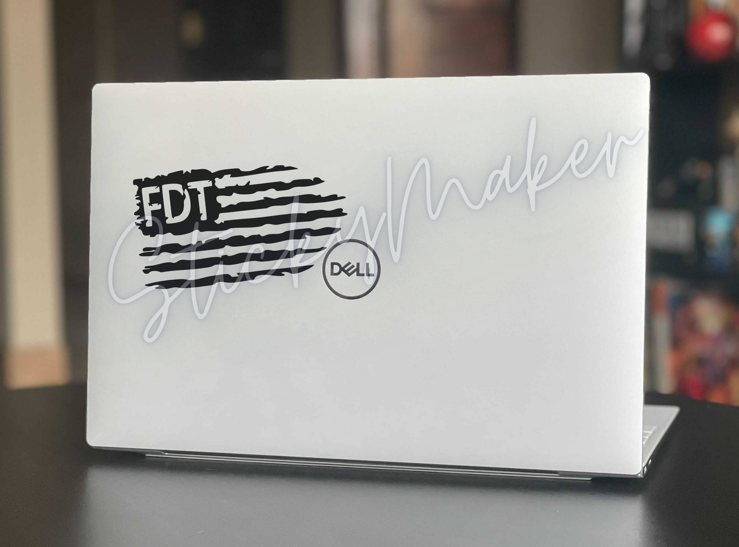 FDT Distressed Vinyl Decal – Anti-Trump Sticker | Weatherproof Bumper Sticker | Sticker Anti Trump Donald Trump USA Flag United States Flag