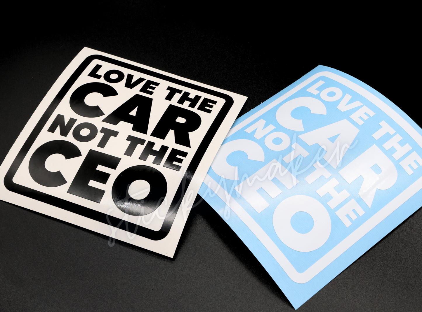 Love the Car, Not the CEO Vinyl Decal | Bumper Sticker | Anti Elon Tesla | High Quality Waterproof UV Resistant | 63 Color Choices