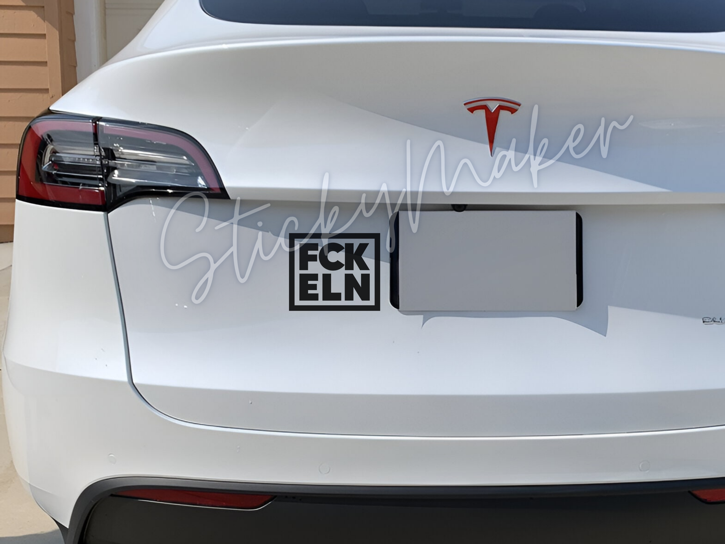 FCK ELN Vinyl Decal | Bumper Sticker | Anti Elon Tesla | High Quality Waterproof Fuck Elon | 63 Colors Anti-Elon Tesla