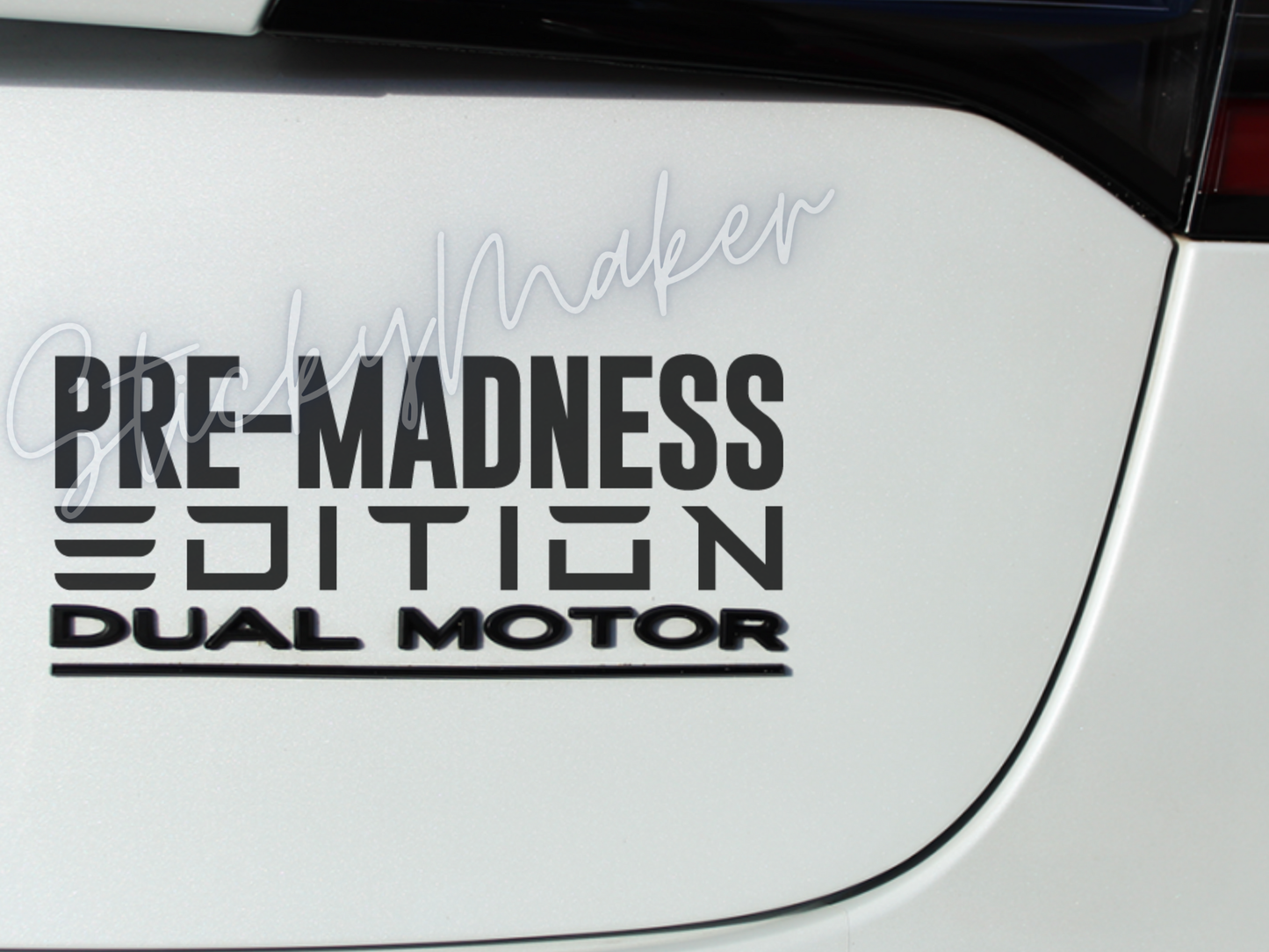 Pre-Madness Edition Vinyl Decal | Bumper Sticker | Anti Elon Tesla | Waterproof | Fuck Elon | 63 Colors Anti-Elon Tesla Pre Madness