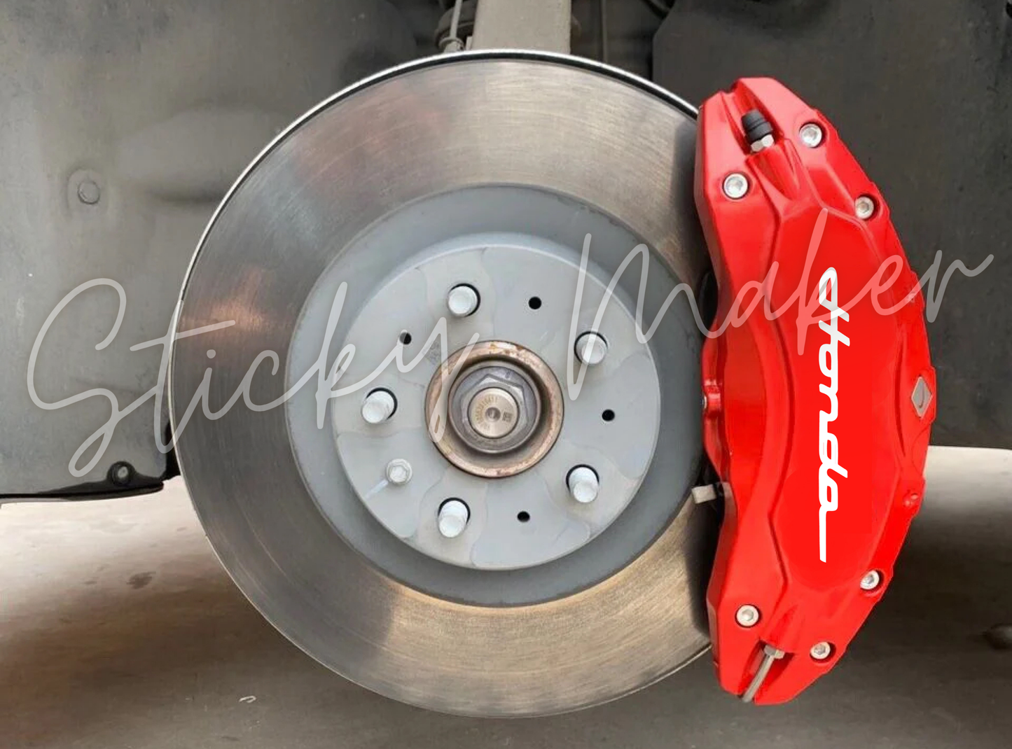 Honda Classic Brake Caliper Vinyl Decal Set – Custom Caliper Lettering - Decal Set of 8