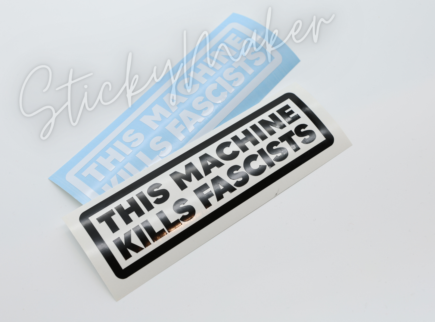 This Machine Kills Fascists Vinyl Decal – Anti-Fascism Stickers | Political Protest Decal | Weatherproof Bumper Sticker | Sticker