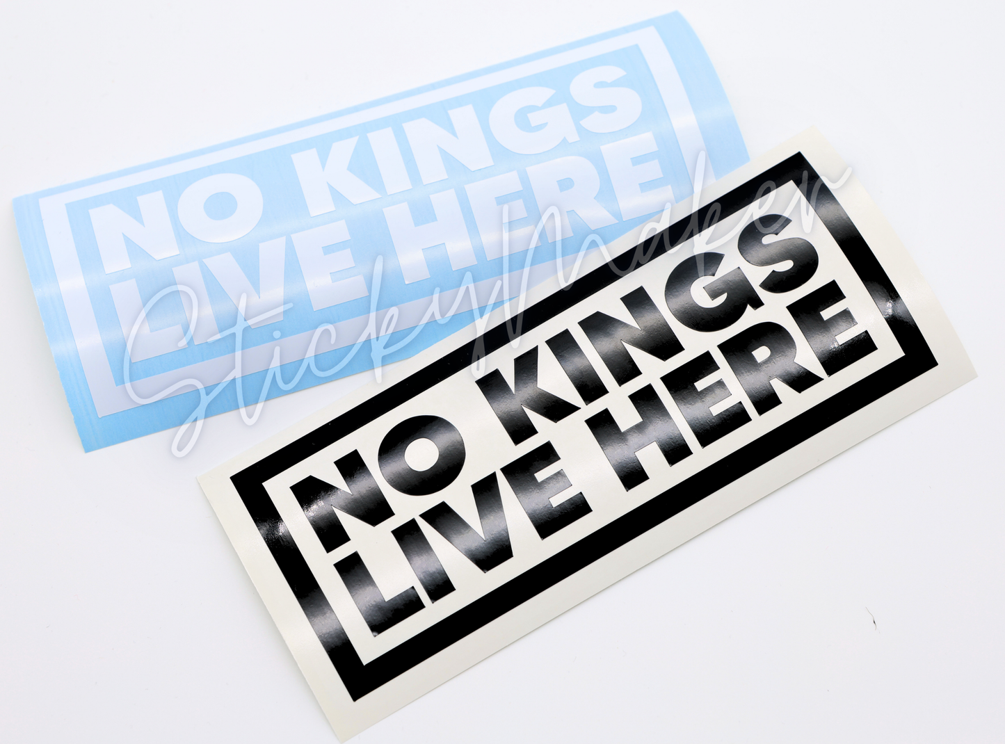 No Kings Live Here Vinyl Decal – Anti-Trump Sticker | No Kings | Weatherproof Bumper Sticker | Sticker Vinyl Decal Anti Trump Donald Trump