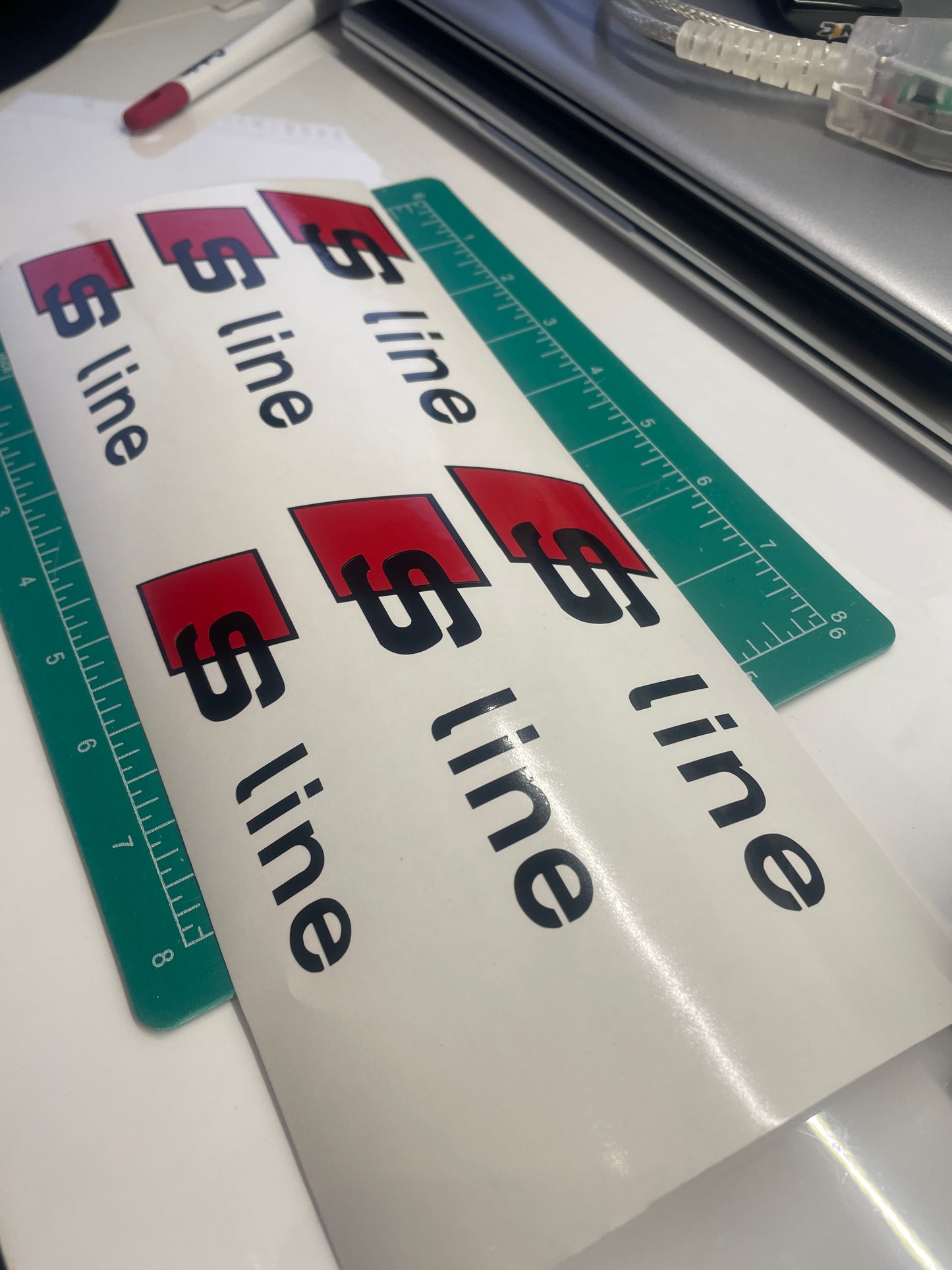 6x Audi SLine Brake Caliper Decals | Replacement Brake Stickers Audi Quattro S Line | 3 Sizes