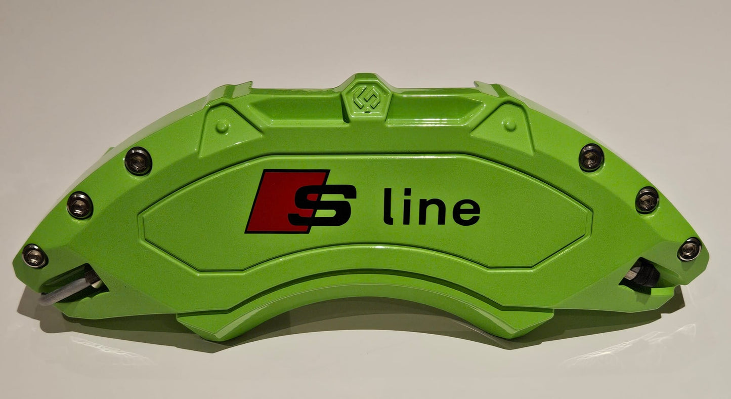 6x Audi SLine Brake Caliper Decals | Replacement Brake Stickers Audi Quattro S Line | 3 Sizes