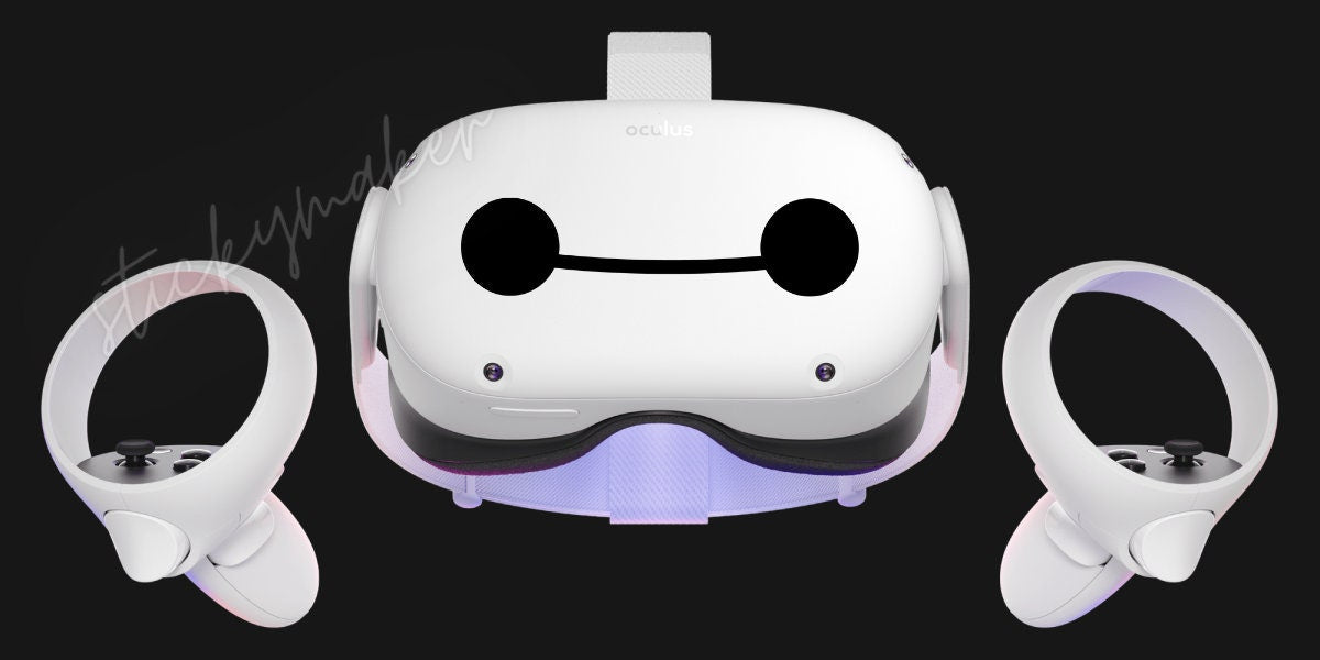 Baymax Oculus Quest / Quest 2 Vinyl Decal Sticker for Quest 2 VR Headset Virtual Reality Big Hero 6 - Sticky Maker