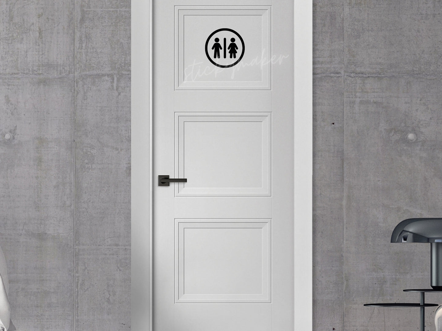 Bathroom Vinyl Decal | Classroom | Business | Restaurant | Office | Home | RV | Boat | Cottage | Powder Room | Condo - Sticky Maker