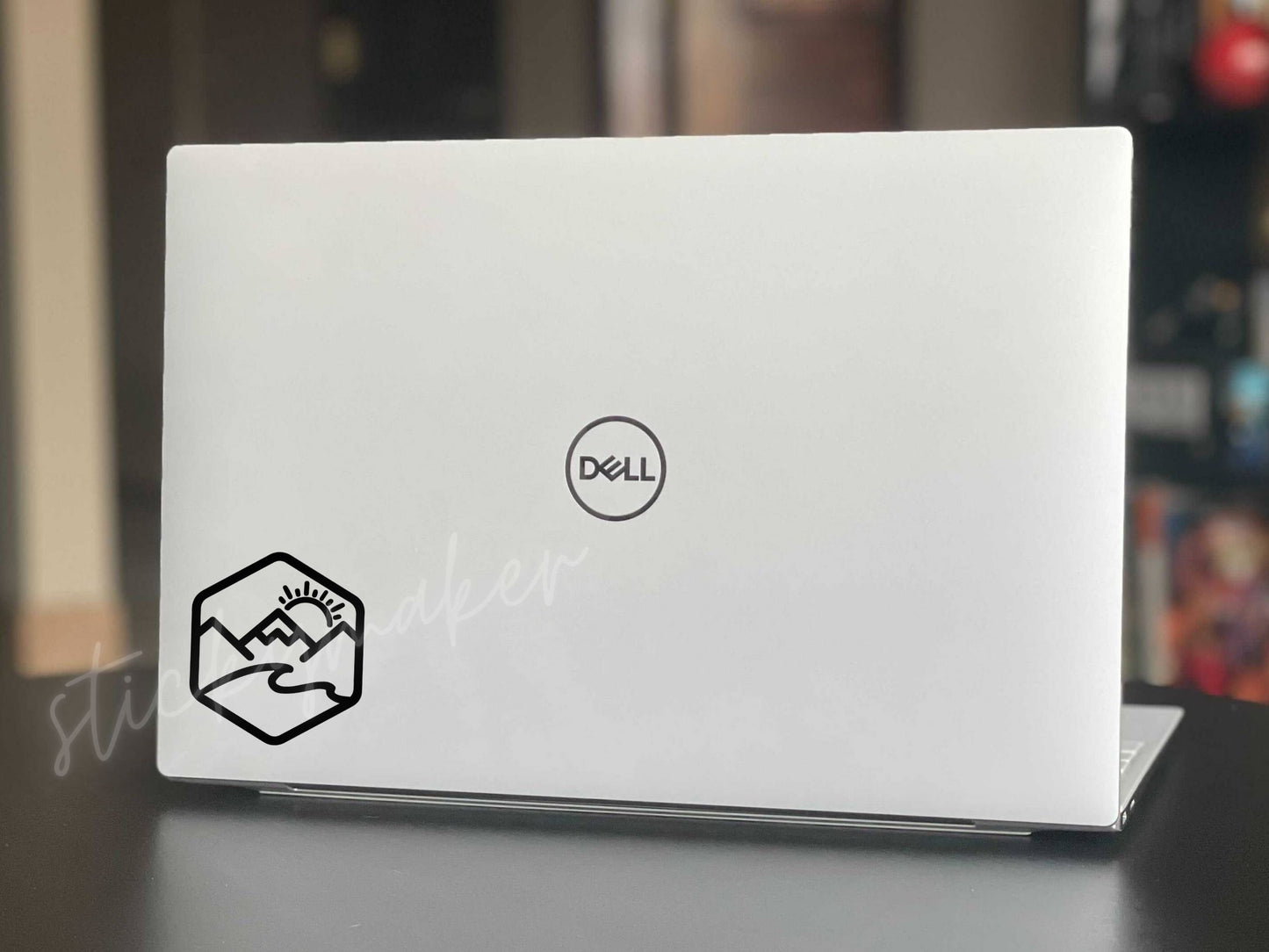 Sun Wave Mountain Vinyl Decal | Car Decal | Trailer | Travel | Mug Decal | Thermos Decal | Phone | Laptop | Sticker | Bottle Decal | Beach - Sticky Maker