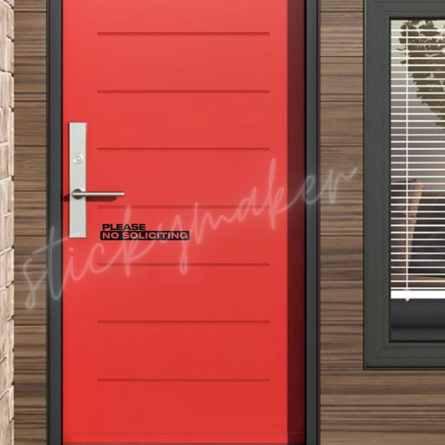 Please No Soliciting Vinyl Decal | Door Sticker | Do Not Knock | No Flyers | Do Not Knock | No Soliciting | Window Decal | Door Decal - Sticky Maker