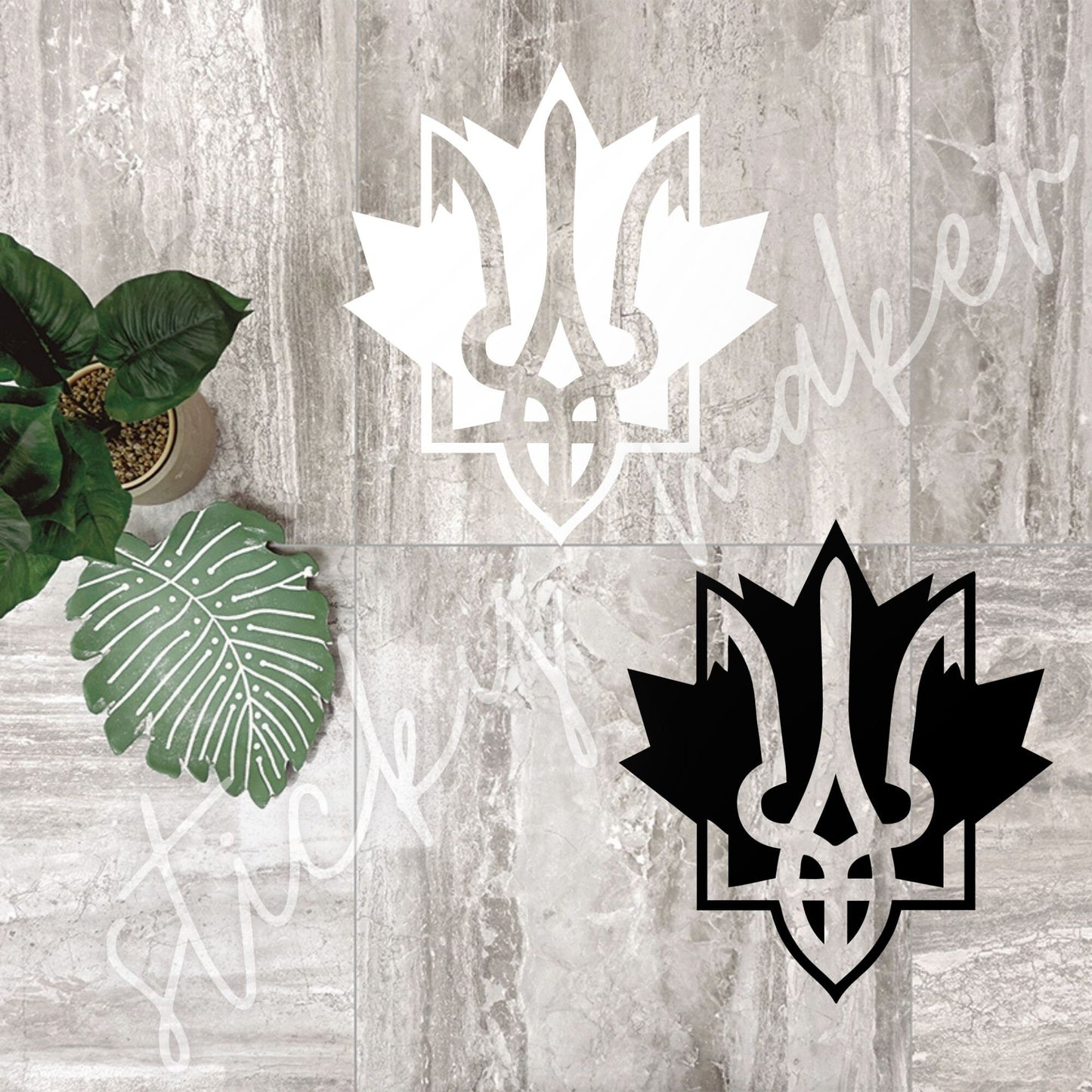 Ukraine/Canada Vinyl Decal | We Stand with Ukraine |  Hope | Support | Ukrainian | Canadian | Car Decal | Mug Decal | Laptop Decal | Bottle - Sticky Maker