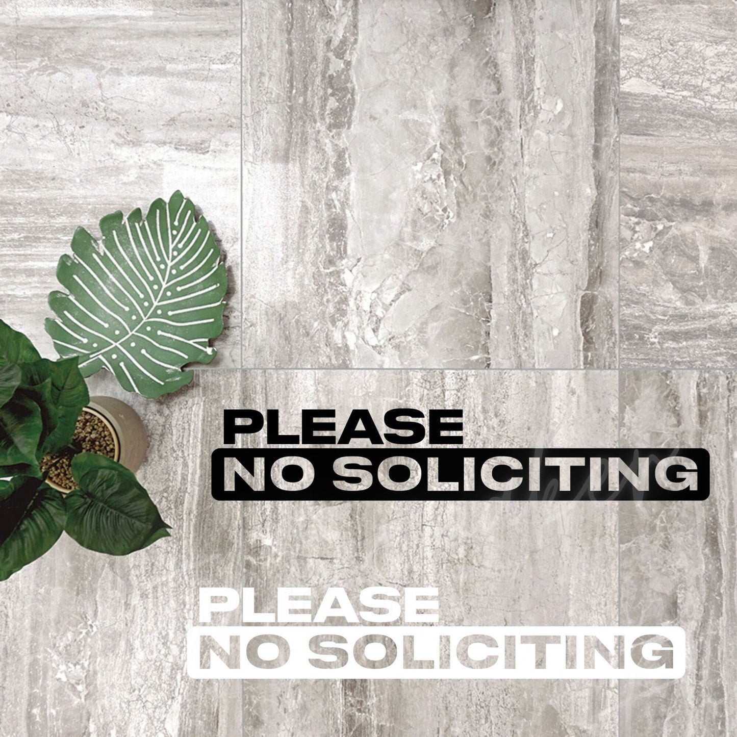 Please No Soliciting Vinyl Decal | Door Sticker | Do Not Knock | No Flyers | Do Not Knock | No Soliciting | Window Decal | Door Decal - Sticky Maker