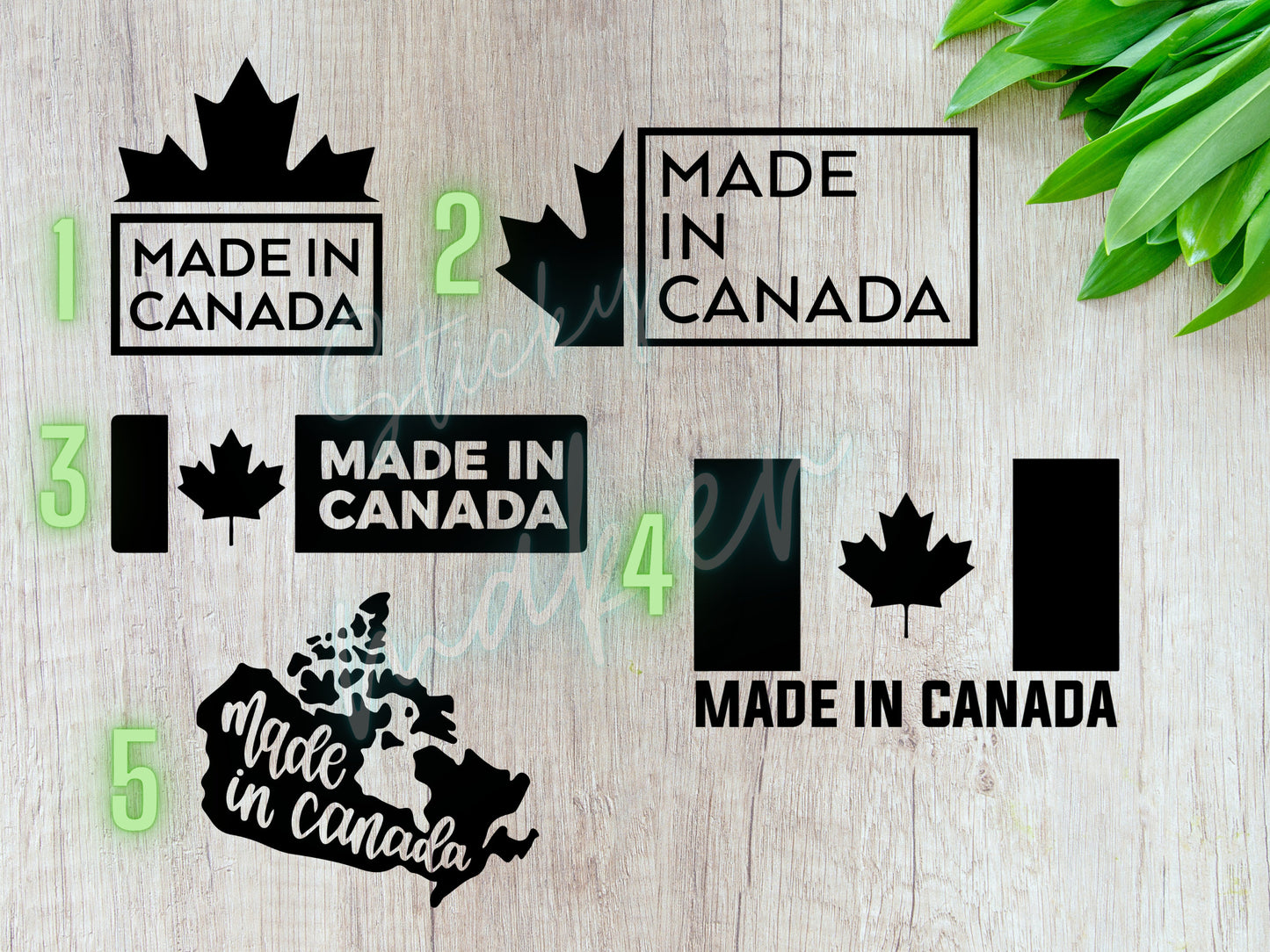 Made in Canada Decal | Vinyl Decal | Sticker | Canada Flag - Sticky Maker