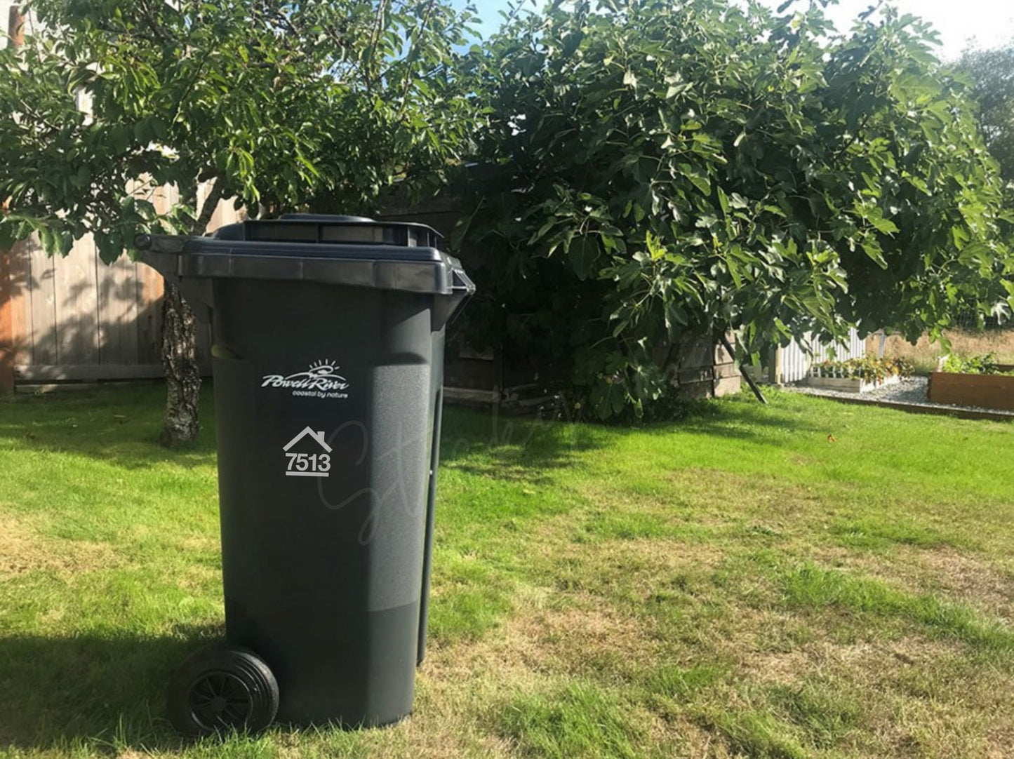 Garbage Bin House Number Set of 3 | Recycle Bin Number | Green Bin | Trash Number | Vinyl Decal | Trash Bin | Street Numbers | Personalized - Sticky Maker