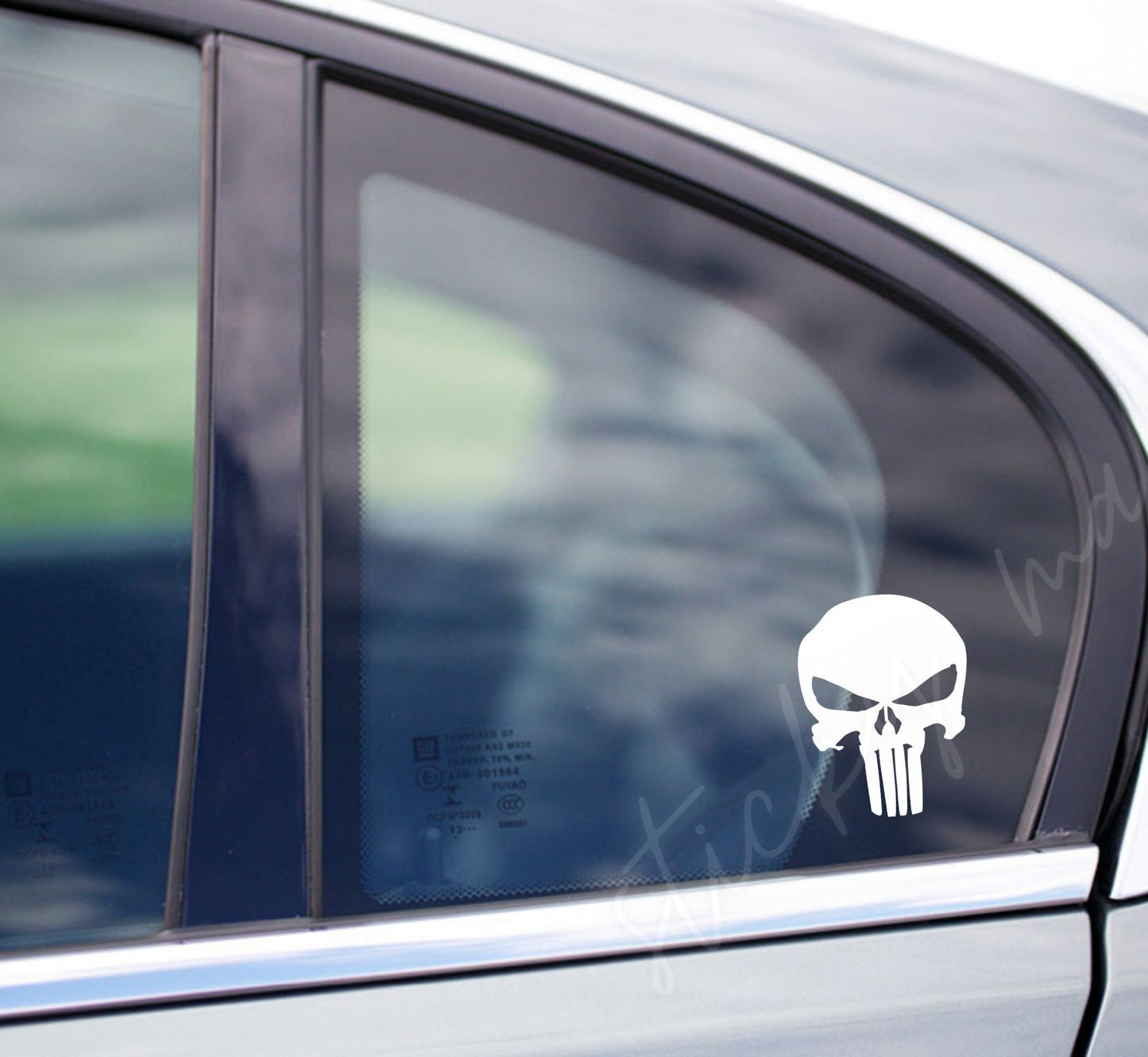Punisher Vinyl Decal | Bumper Sticker | Car Decal | Water bottle | Laptop | Thermos | Phone | Motorcycle | Truck | Window | Mug | Phone - Sticky Maker