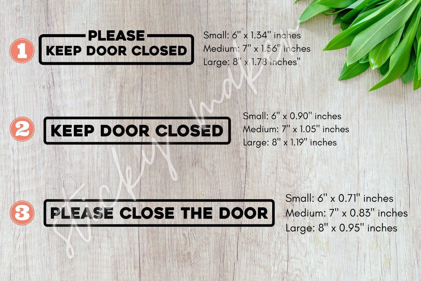 Please Keep Door Closed Vinyl Decal | Window Sticker | Home | Business | Reminder | Funny | Humor | Kids Reminder | Friendly Reminder | Door - Sticky Maker