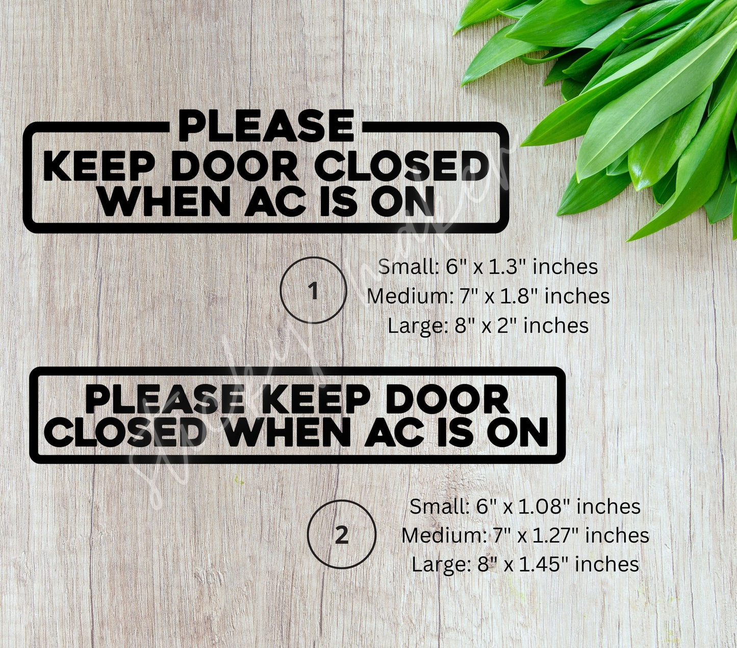 Please Keep Door Closed When AC is On Vinyl Decal | Window Sticker | Home | Business | Reminder | Kids Reminder | Friendly Reminder | Door - Sticky Maker