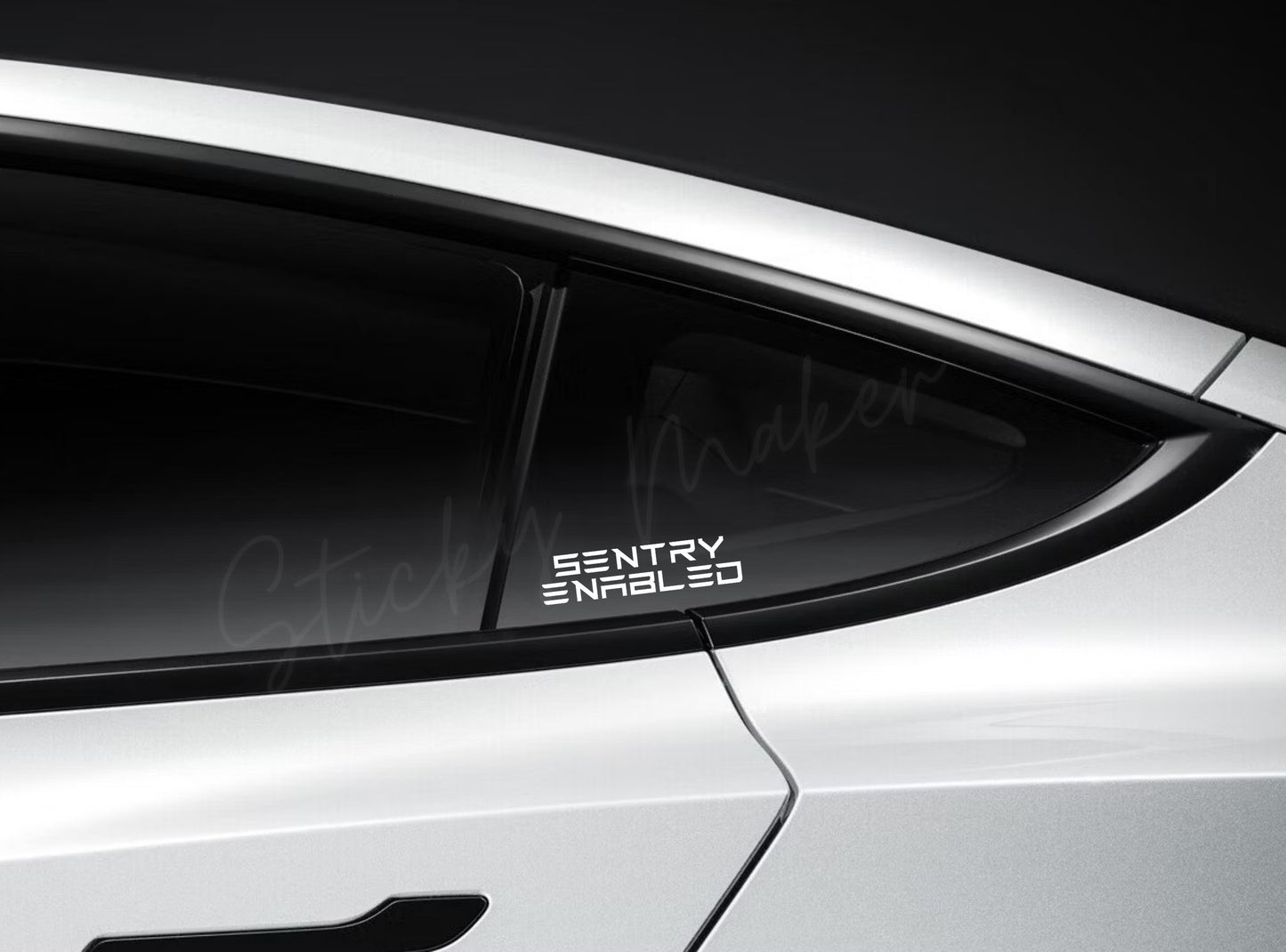 Set of 2: Tesla Sentry Activated | Dash Cam Recording | Camera Recording | Recording | Sentry Enabled | Tesla Decal Sticker Tesla Dash Cam - Sticky Maker