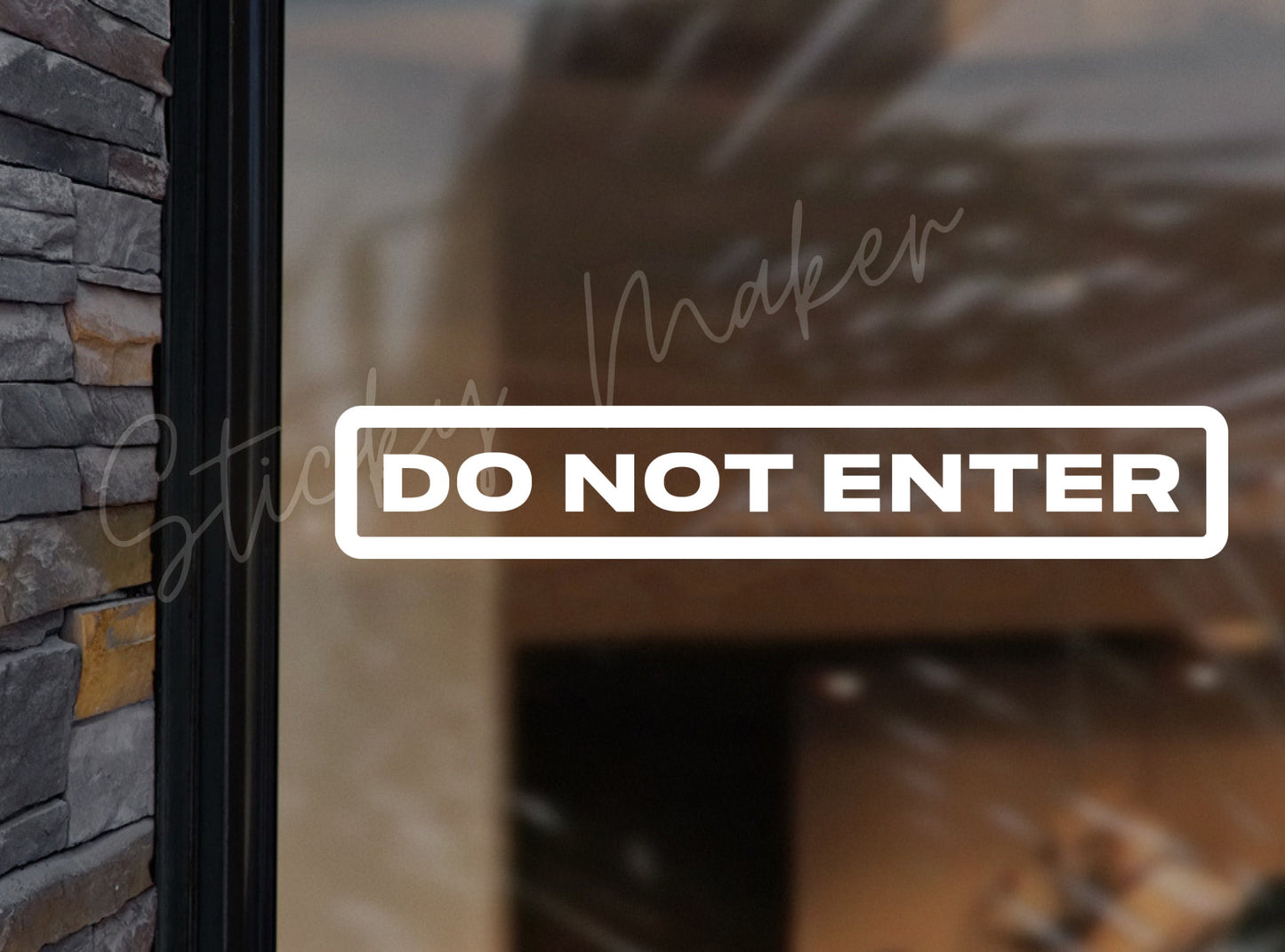 Do Not Enter Sign | Vinyl Decal | Printed | Home House Cottage Rental AirBnb Boat Car Sign for Guests - Sticky Maker