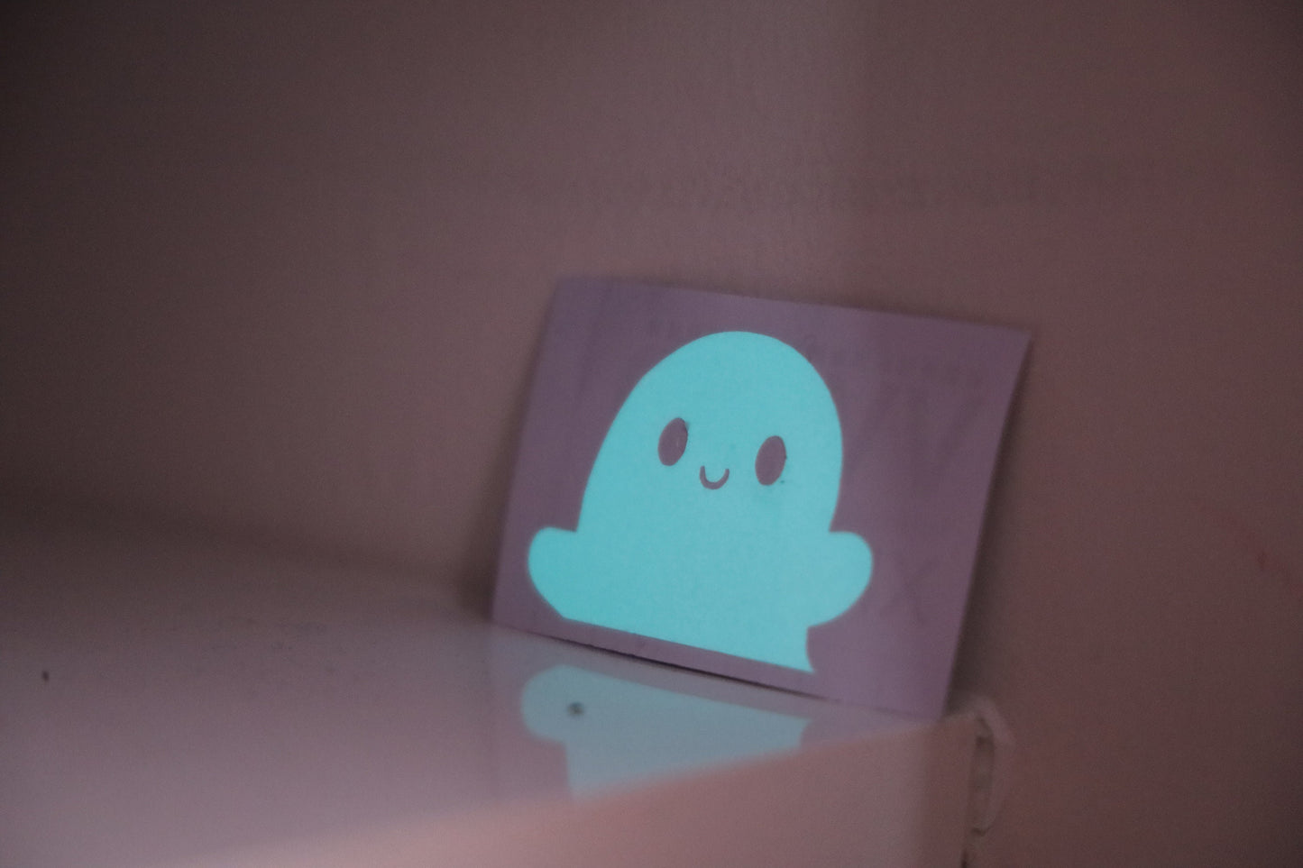 Ghost Decal Glow in the Dark Green or Blue | Vinyl Decal | Glow Ghostie Scary Creepy Cute Funny Car Sticker - Sticky Maker