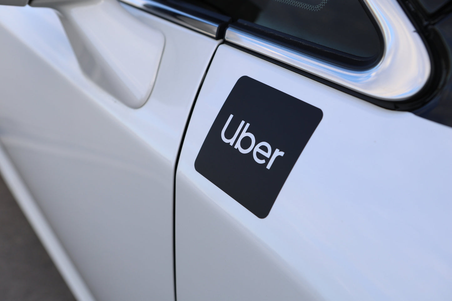 Set of 2: Uber Logo | Cut out Vinyl Decal Sticker | Black or White Designs | Newest Uber Logo | Transparent Text | ridesharing food delivery - Sticky Maker