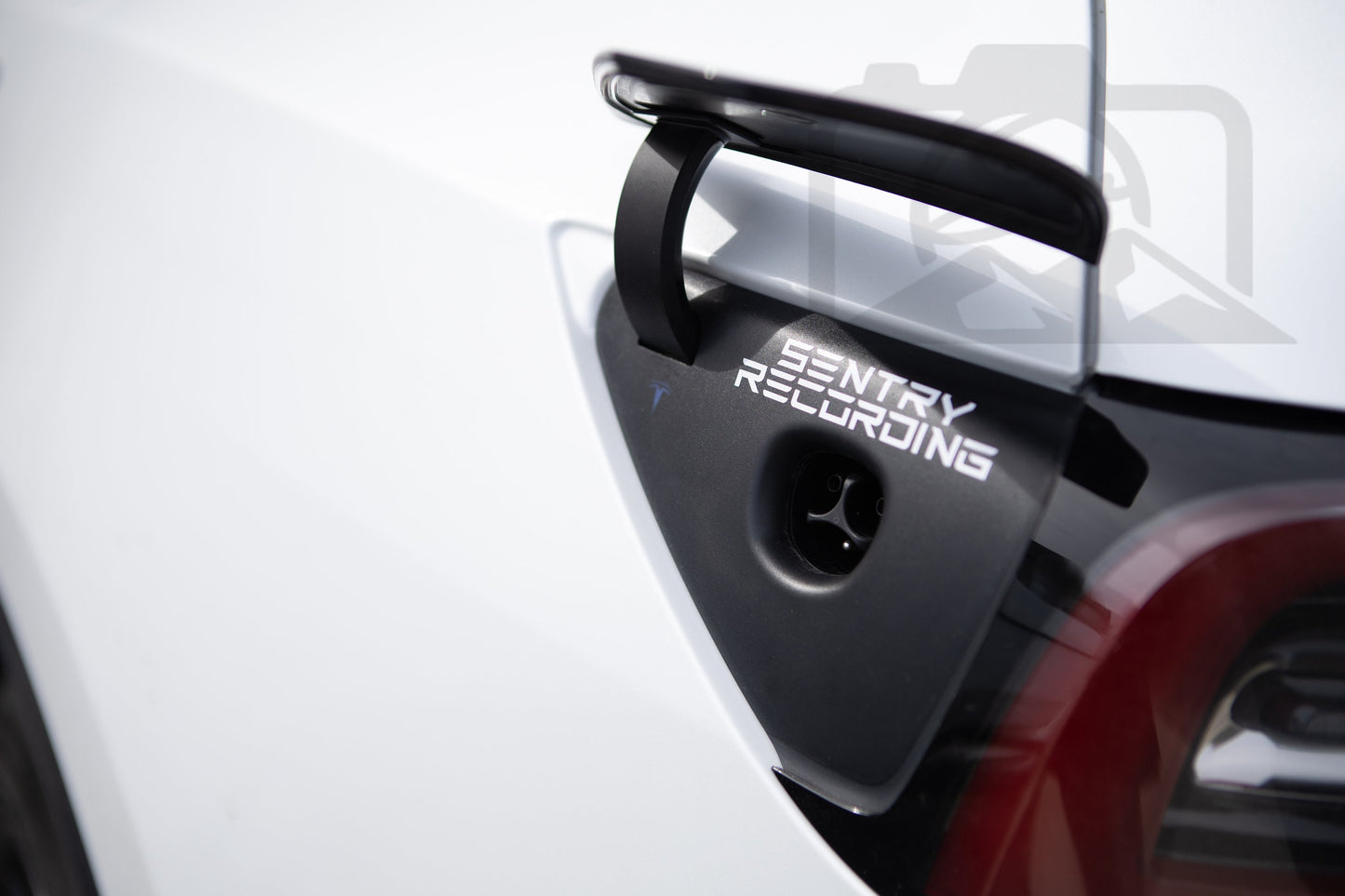 Set of 2: Tesla Recording Charge Port Sticker | Sentry Activated Tesla Decal | Dash Cam Tesla Sticker | Tesla Vinyl | Car Decal | EV S 3 X Y - Sticky Maker