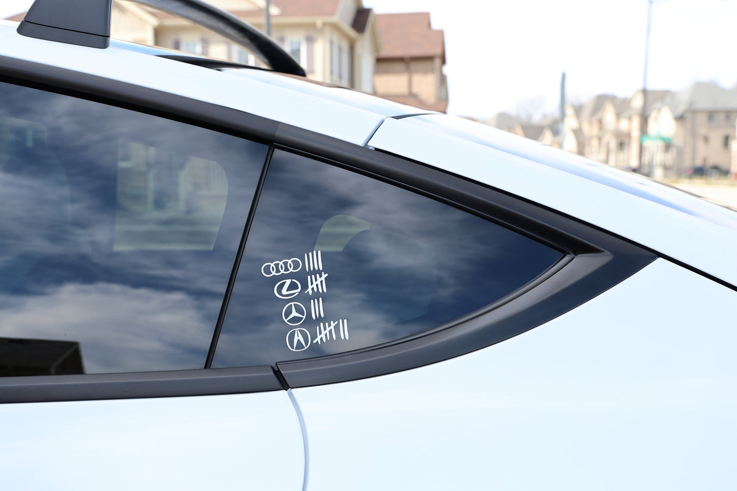Tesla Race Tally Vinyl Decal | Window Sticker Bumper Sticker | Funny Decal | Tesla Model Y Model 3 Model S Model X - Sticky Maker